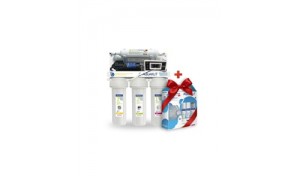 Осмос AquaKut з помпою 50G RO-5 АRС-01 (подвійні ущільнення до колби і фітінг ССК) з електронним контролером і баком 3,2G 