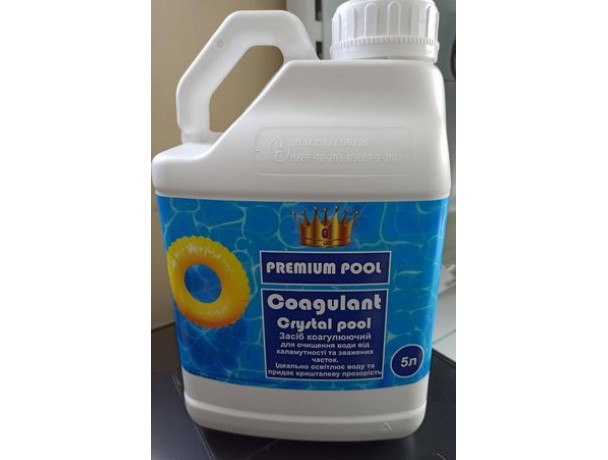 COAGULANT Сrystal POOL (для очистки воды от мутности и взвешенных частиц) жидкий 5л