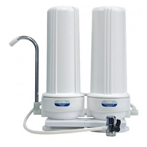 Фільтр на мийку двоступеневий FN-2 (подвійне ущільнення в колбі і фітінг ССК)