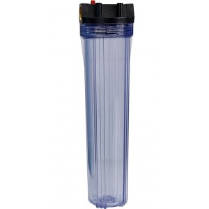 Колба Вig Вlue 20 "Slim 3/4" в комплекті ключ, кріплення (прозора) 